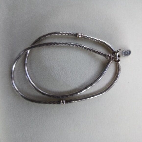 Pandora Sterling Silver 3MM Cable Snake Chain Charm Necklace Lobster Clasp - Picture 4 of 5